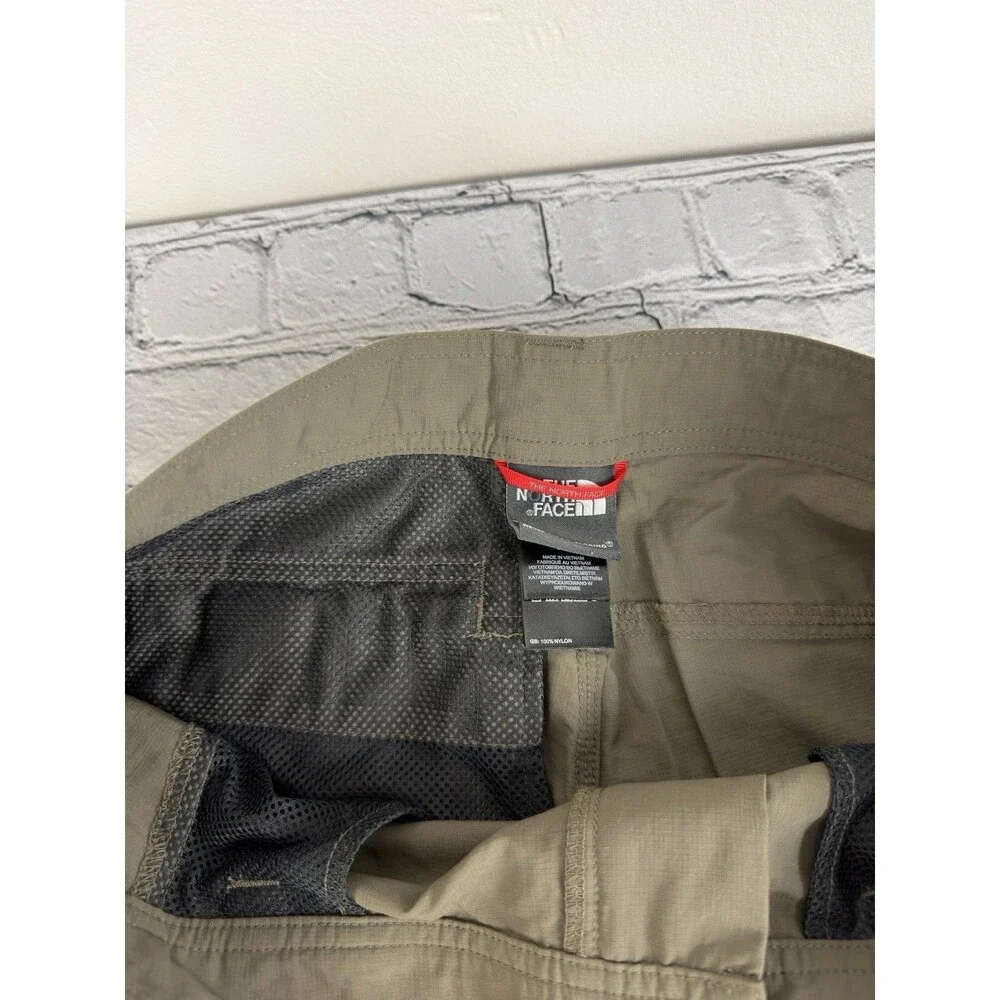 The North Face 100%Nylon Trail, Hiking Cargo Shorts Mens 34 Dark Green